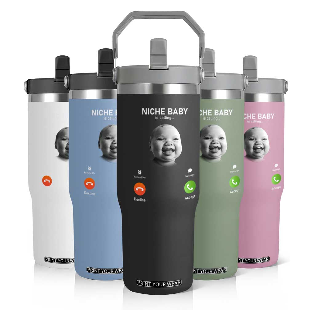 Funny Tuff Baby Meme Flip Straw Tumbler Tell Em Son AI Niche Baby Motion Holding Laugh TS02 Print Your Wear