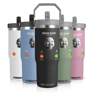 Funny Tuff Baby Meme Flip Straw Tumbler Tell Em Son AI Niche Baby Motion Holding Laugh TS02 Print Your Wear