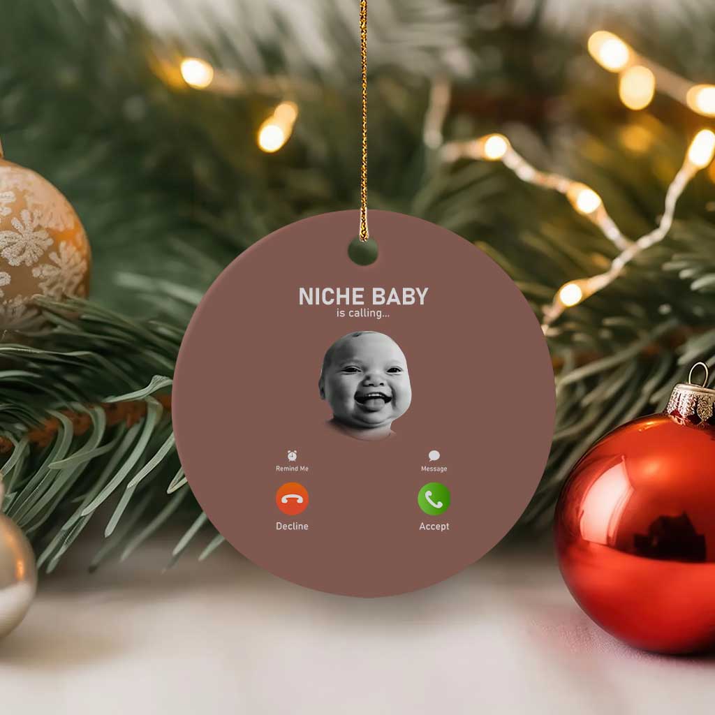 Funny Tuff Baby Meme Ceramic Ornament Tell Em Son AI Niche Baby Motion Holding Laugh TS02 1pc Mocha Print Your Wear