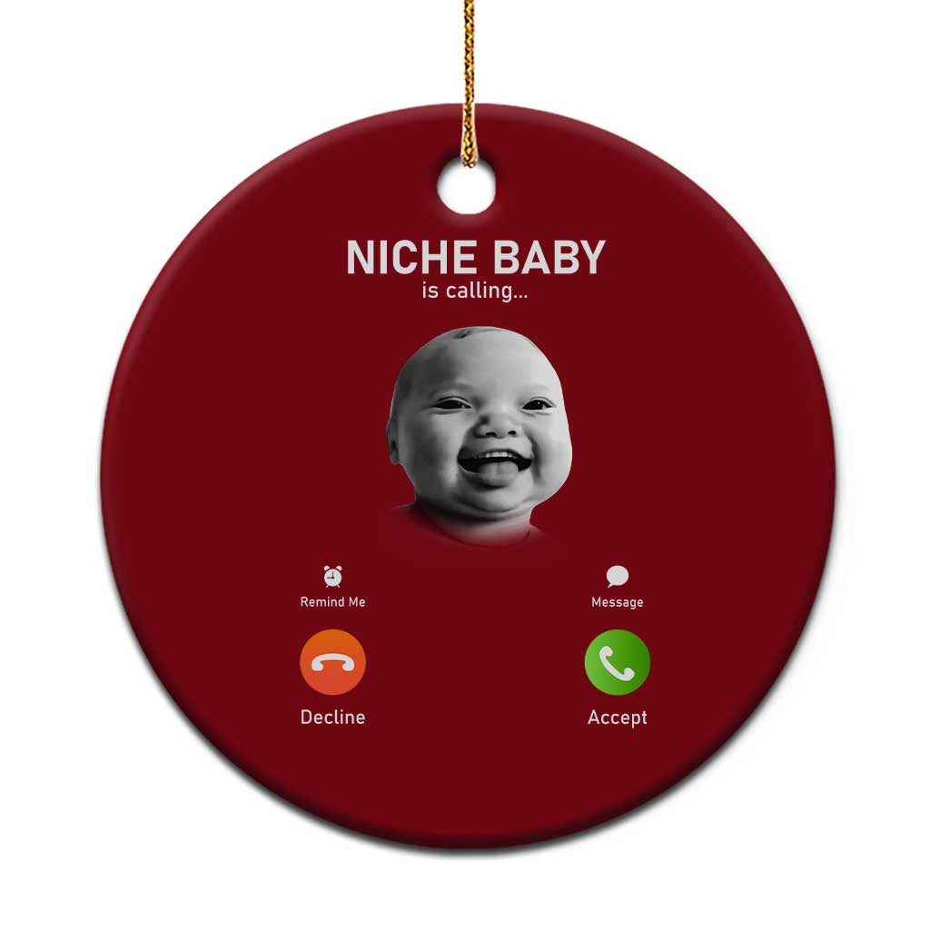 Funny Tuff Baby Meme Ceramic Ornament Tell Em Son AI Niche Baby Motion Holding Laugh TS02 1pc Red Print Your Wear