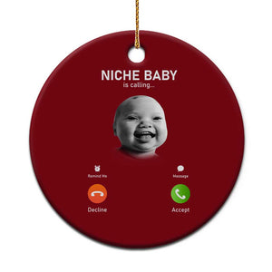 Funny Tuff Baby Meme Ceramic Ornament Tell Em Son AI Niche Baby Motion Holding Laugh TS02 1pc Red Print Your Wear