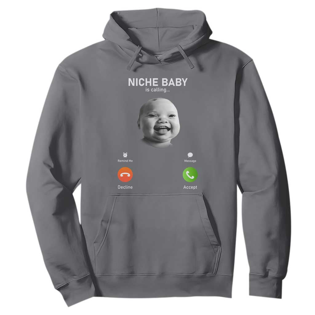 Funny Tuff Baby Meme Hoodie Tell Em Son AI Niche Baby Motion Holding Laugh TS02 Charcoal Print Your Wear