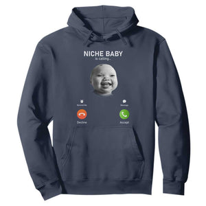 Funny Tuff Baby Meme Hoodie Tell Em Son AI Niche Baby Motion Holding Laugh TS02 Navy Print Your Wear