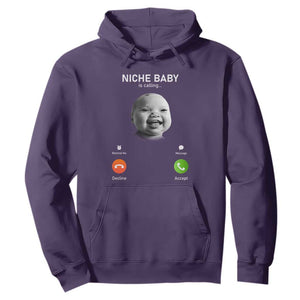 Funny Tuff Baby Meme Hoodie Tell Em Son AI Niche Baby Motion Holding Laugh TS02 Purple Print Your Wear