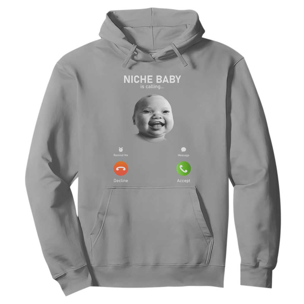 Funny Tuff Baby Meme Hoodie Tell Em Son AI Niche Baby Motion Holding Laugh TS02 Sport Gray Print Your Wear