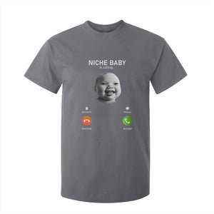 Funny Tuff Baby Meme T Shirt For Kid Tell Em Son AI Niche Baby Motion Holding Laugh TS02 Charcoal Print Your Wear