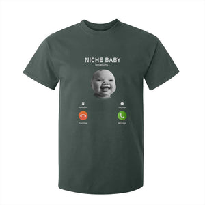 Funny Tuff Baby Meme T Shirt For Kid Tell Em Son AI Niche Baby Motion Holding Laugh TS02 Dark Forest Green Print Your Wear