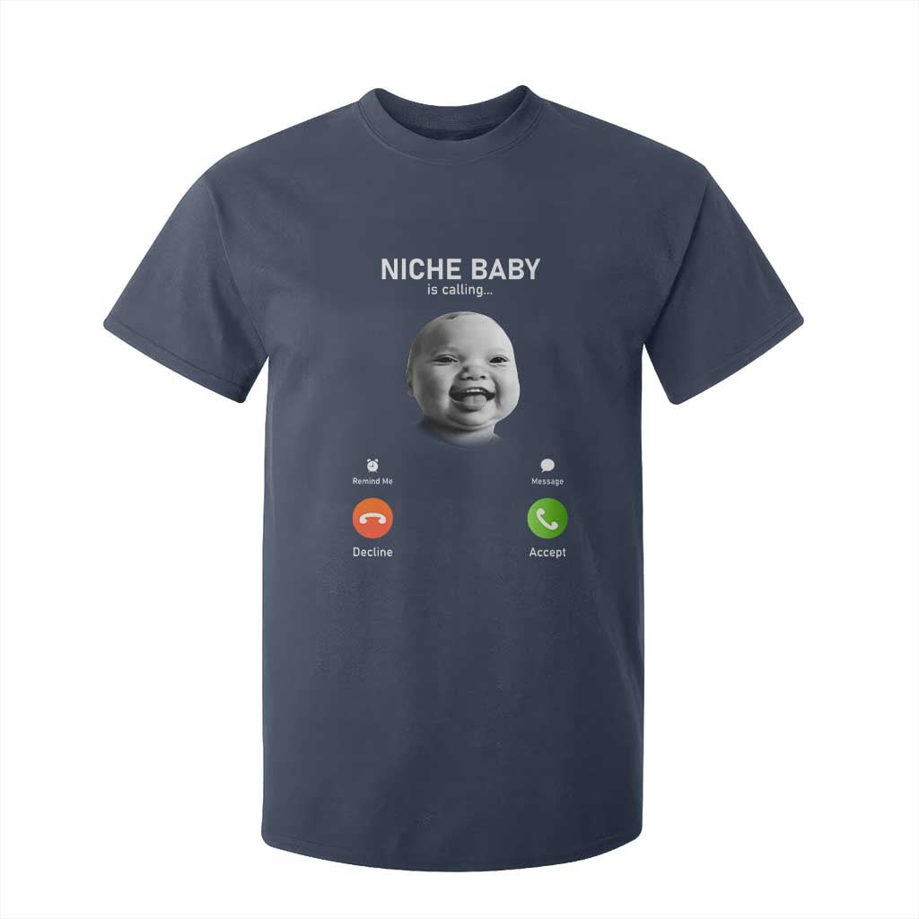 Funny Tuff Baby Meme T Shirt For Kid Tell Em Son AI Niche Baby Motion Holding Laugh TS02 Navy Print Your Wear