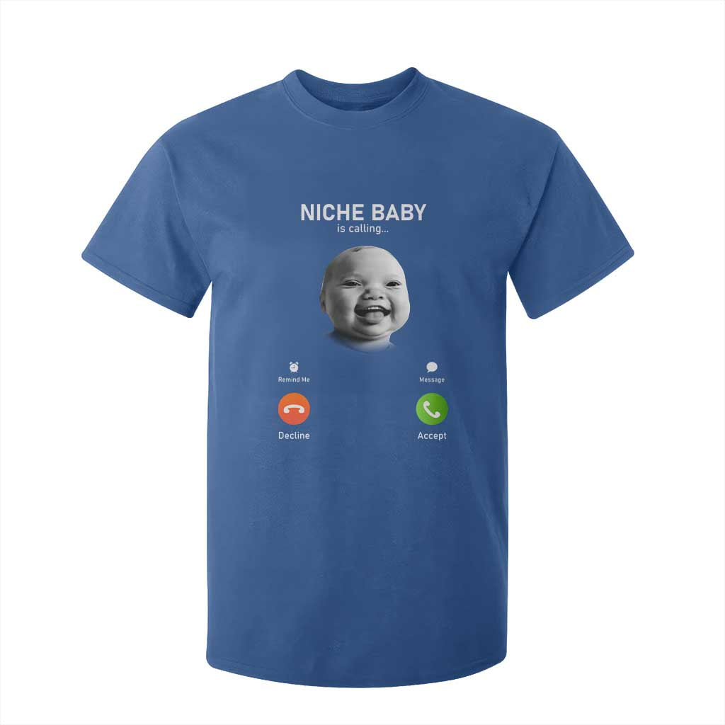 Funny Tuff Baby Meme T Shirt For Kid Tell Em Son AI Niche Baby Motion Holding Laugh TS02 Royal Blue Print Your Wear