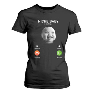 Funny Tuff Baby Meme T Shirt For Women Tell Em Son AI Niche Baby Motion Holding Laugh TS02 Black Print Your Wear