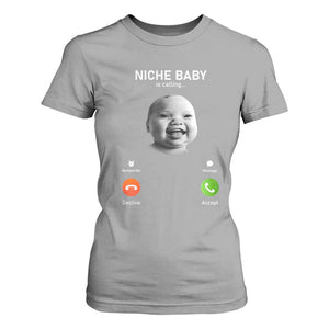 Funny Tuff Baby Meme T Shirt For Women Tell Em Son AI Niche Baby Motion Holding Laugh TS02 Sport Gray Print Your Wear