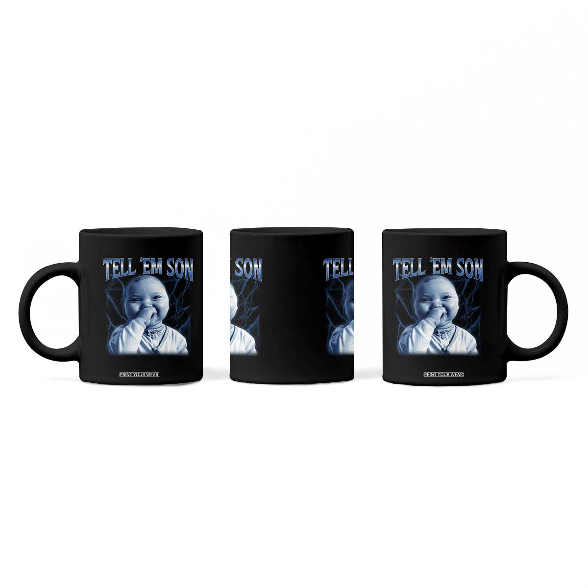 Funny Giggling Niche Baby Is Calling Coffee Mug Tuff Baby AI Laughing Gen Alpha Meme TS02 Print Your Wear