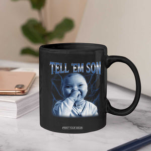 Funny Giggling Niche Baby Is Calling Coffee Mug Tuff Baby AI Laughing Gen Alpha Meme TS02 Print Your Wear