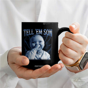 Funny Giggling Niche Baby Is Calling Coffee Mug Tuff Baby AI Laughing Gen Alpha Meme TS02 Print Your Wear