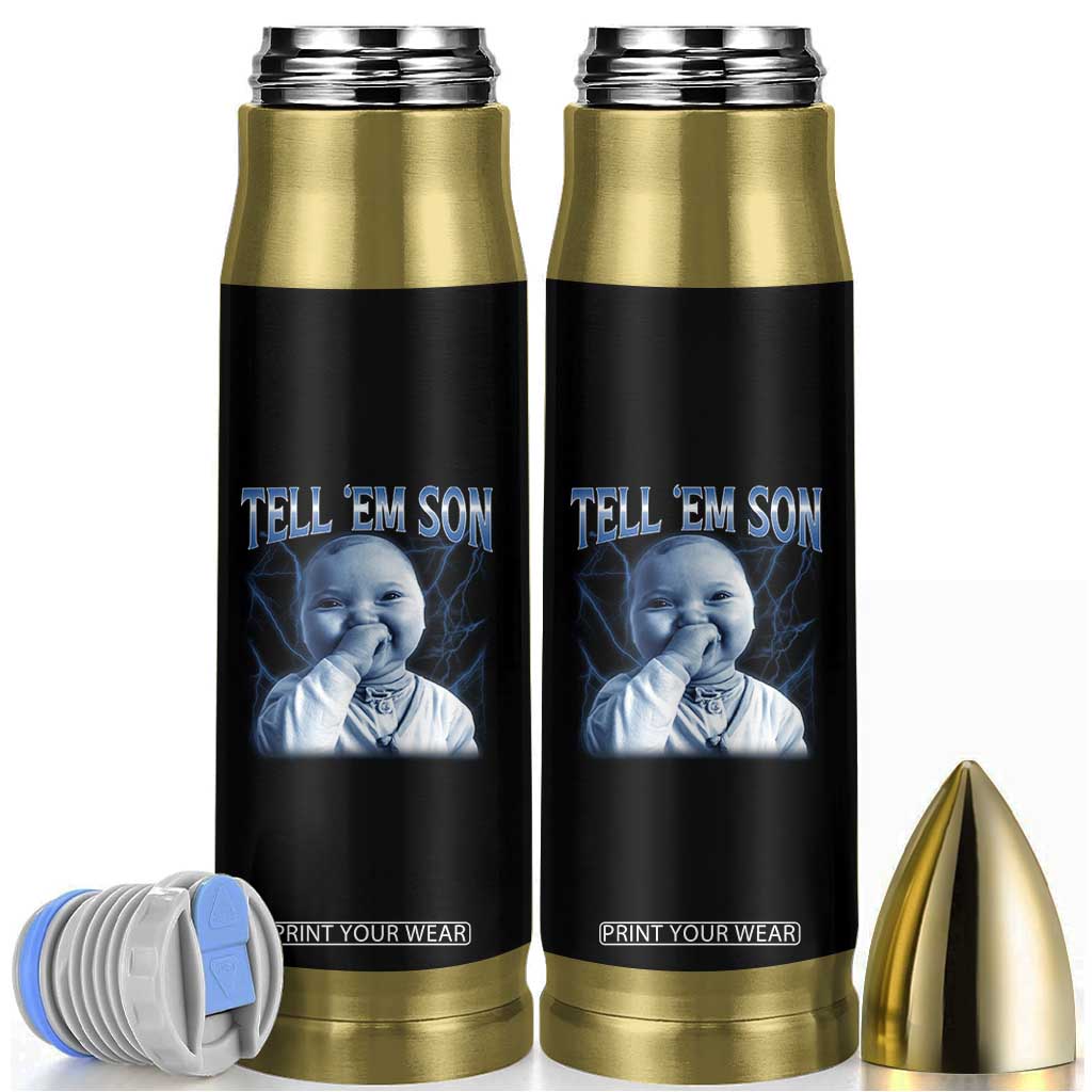 Funny Giggling Niche Baby Is Calling Bullet Tumbler Tuff Baby AI Laughing Gen Alpha Meme TS02 Black Print Your Wear