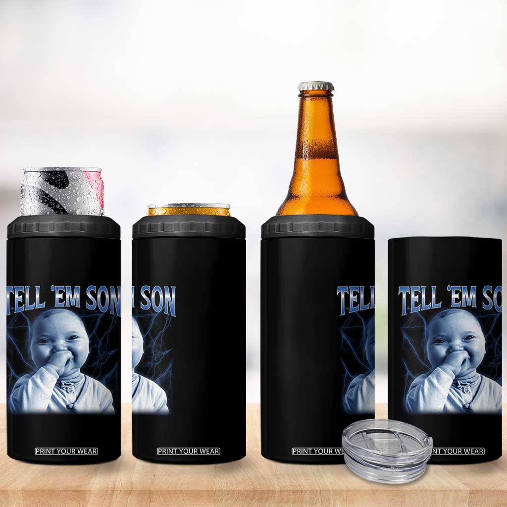 Funny Giggling Niche Baby Is Calling 4 in 1 Can Cooler Tumbler Tuff Baby AI Laughing Gen Alpha Meme TS02 Print Your Wear