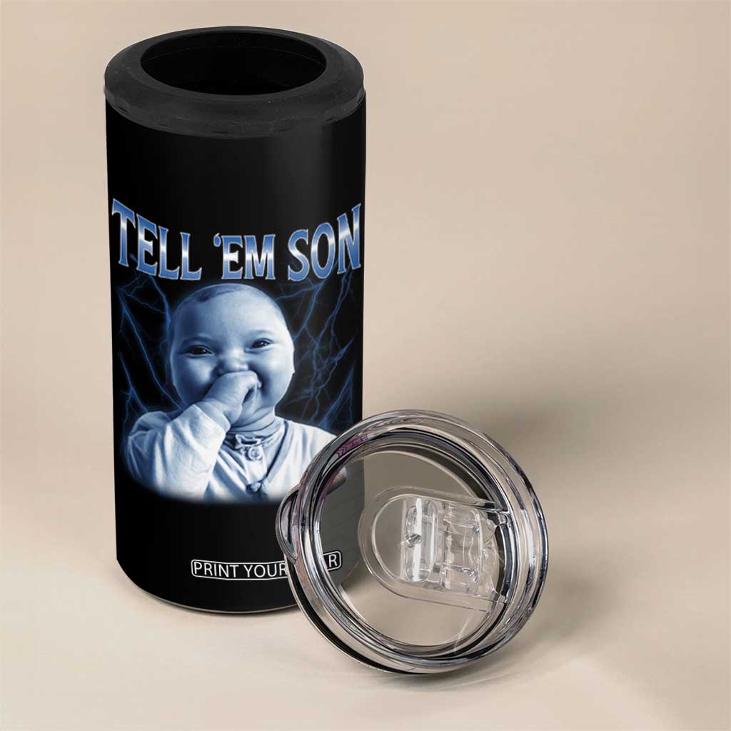 Funny Giggling Niche Baby Is Calling 4 in 1 Can Cooler Tumbler Tuff Baby AI Laughing Gen Alpha Meme TS02 Print Your Wear