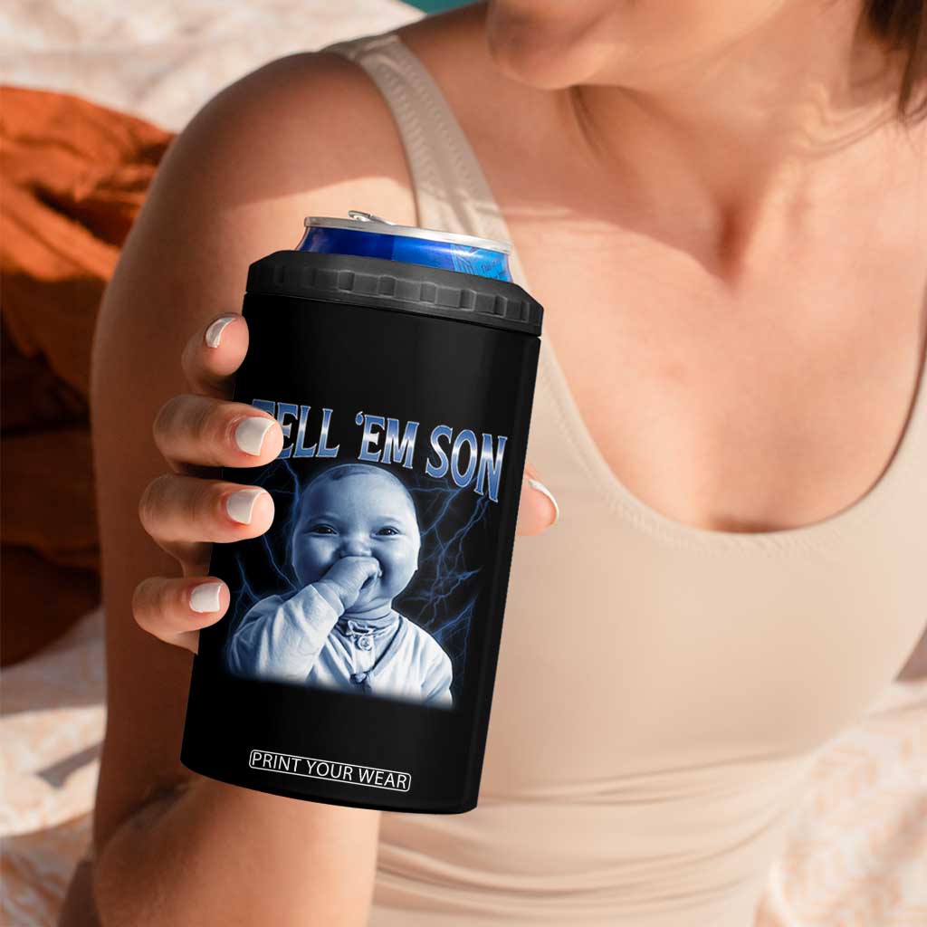 Funny Giggling Niche Baby Is Calling 4 in 1 Can Cooler Tumbler Tuff Baby AI Laughing Gen Alpha Meme TS02 Print Your Wear