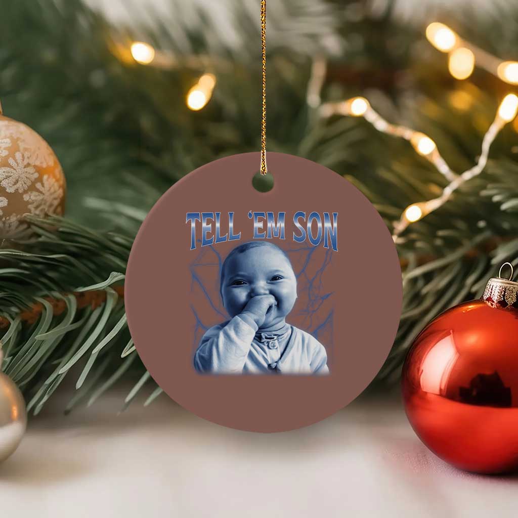Funny Giggling Niche Baby Is Calling Ceramic Ornament Tuff Baby AI Laughing Gen Alpha Meme TS02 1pc Mocha Print Your Wear