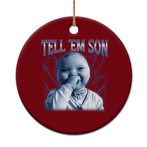 Funny Giggling Niche Baby Is Calling Ceramic Ornament Tuff Baby AI Laughing Gen Alpha Meme TS02 1pc Red Print Your Wear