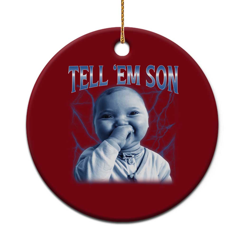 Funny Giggling Niche Baby Is Calling Ceramic Ornament Tuff Baby AI Laughing Gen Alpha Meme TS02 1pc Red Print Your Wear