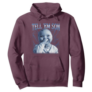 Funny Giggling Niche Baby Is Calling Hoodie Tuff Baby AI Laughing Gen Alpha Meme TS02 Maroon Print Your Wear
