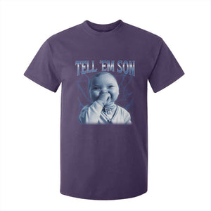 Funny Giggling Niche Baby Is Calling T Shirt For Kid Tuff Baby AI Laughing Gen Alpha Meme TS02 Purple Print Your Wear