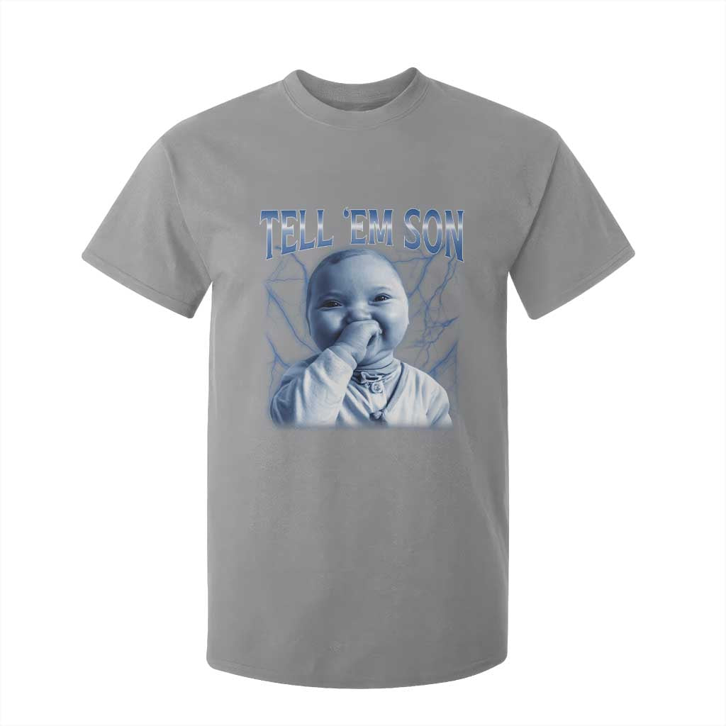 Funny Giggling Niche Baby Is Calling T Shirt For Kid Tuff Baby AI Laughing Gen Alpha Meme TS02 Sport Gray Print Your Wear