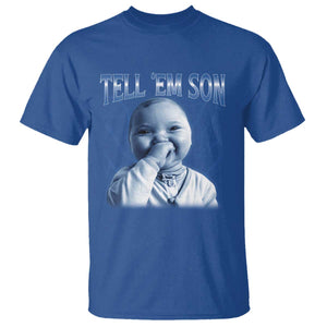 Funny Giggling Niche Baby Is Calling T Shirt Tuff Baby AI Laughing Gen Alpha Meme TS02 Royal Blue Print Your Wear