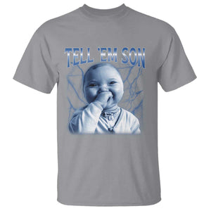 Funny Giggling Niche Baby Is Calling T Shirt Tuff Baby AI Laughing Gen Alpha Meme TS02 Sport Gray Print Your Wear