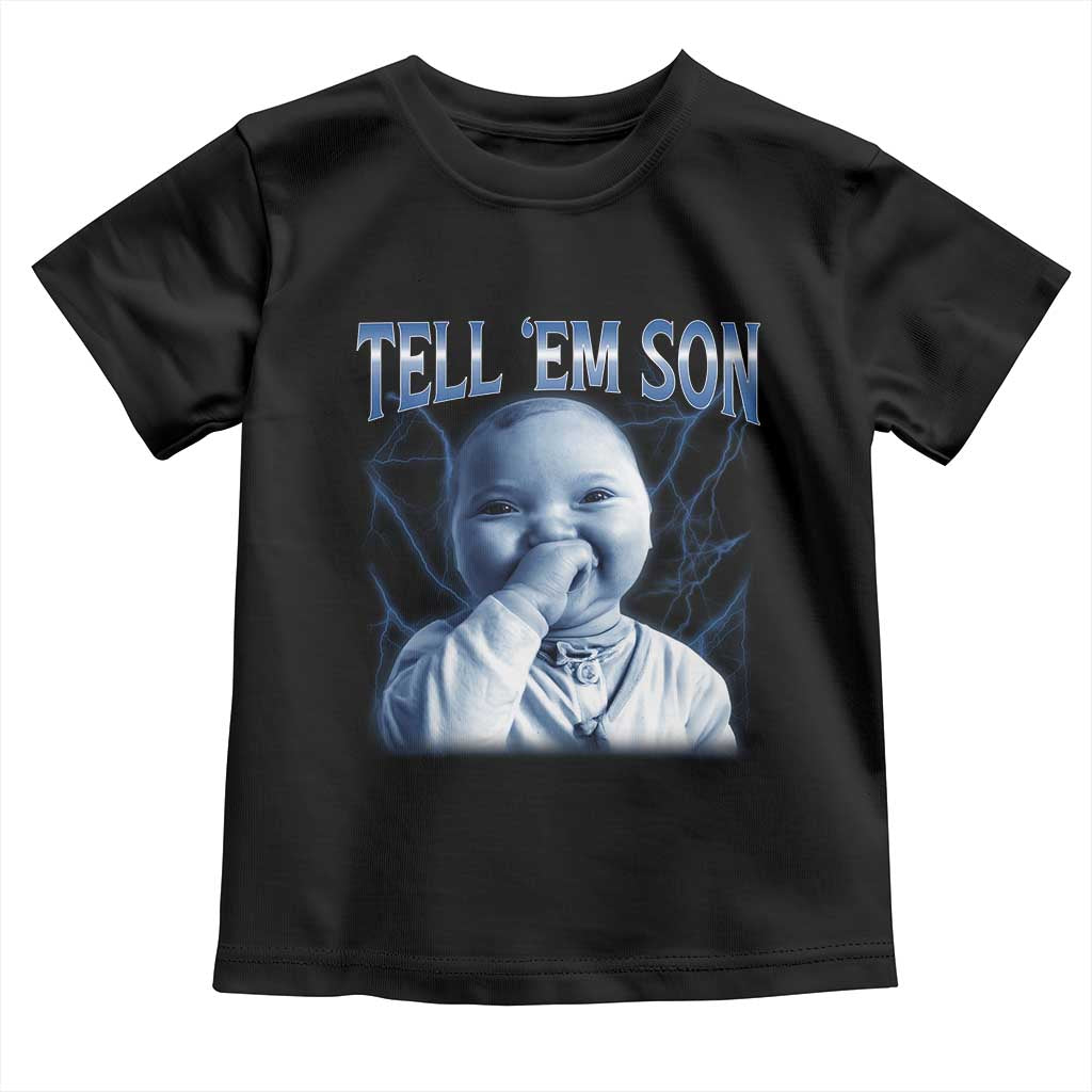 Funny Giggling Niche Baby Is Calling Toddler T Shirt Tuff Baby AI Laughing Gen Alpha Meme TS02 Black Print Your Wear