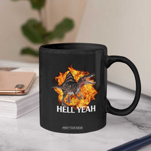 Spinosaurus Racha Explosion Hell Yeah Coffee Mug Dinosaur Shrieks Meme Funny Prehistoric Fire Blast TS02 Print Your Wear
