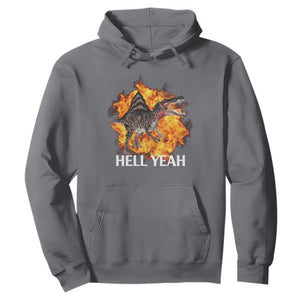 Spinosaurus Racha Explosion Hell Yeah Hoodie Dinosaur Shrieks Meme Funny Prehistoric Fire Blast TS02 Charcoal Print Your Wear