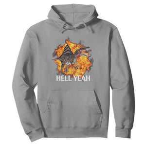 Spinosaurus Racha Explosion Hell Yeah Hoodie Dinosaur Shrieks Meme Funny Prehistoric Fire Blast TS02 Sport Gray Print Your Wear