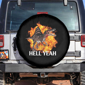 Spinosaurus Racha Explosion Hell Yeah Spare Tire Cover Dinosaur Shrieks Meme Funny Prehistoric Fire Blast TS02 No hole Black Print Your Wear