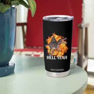 Spinosaurus Racha Explosion Hell Yeah Tumbler Cup Dinosaur Shrieks Meme Funny Prehistoric Fire Blast TS02 Print Your Wear
