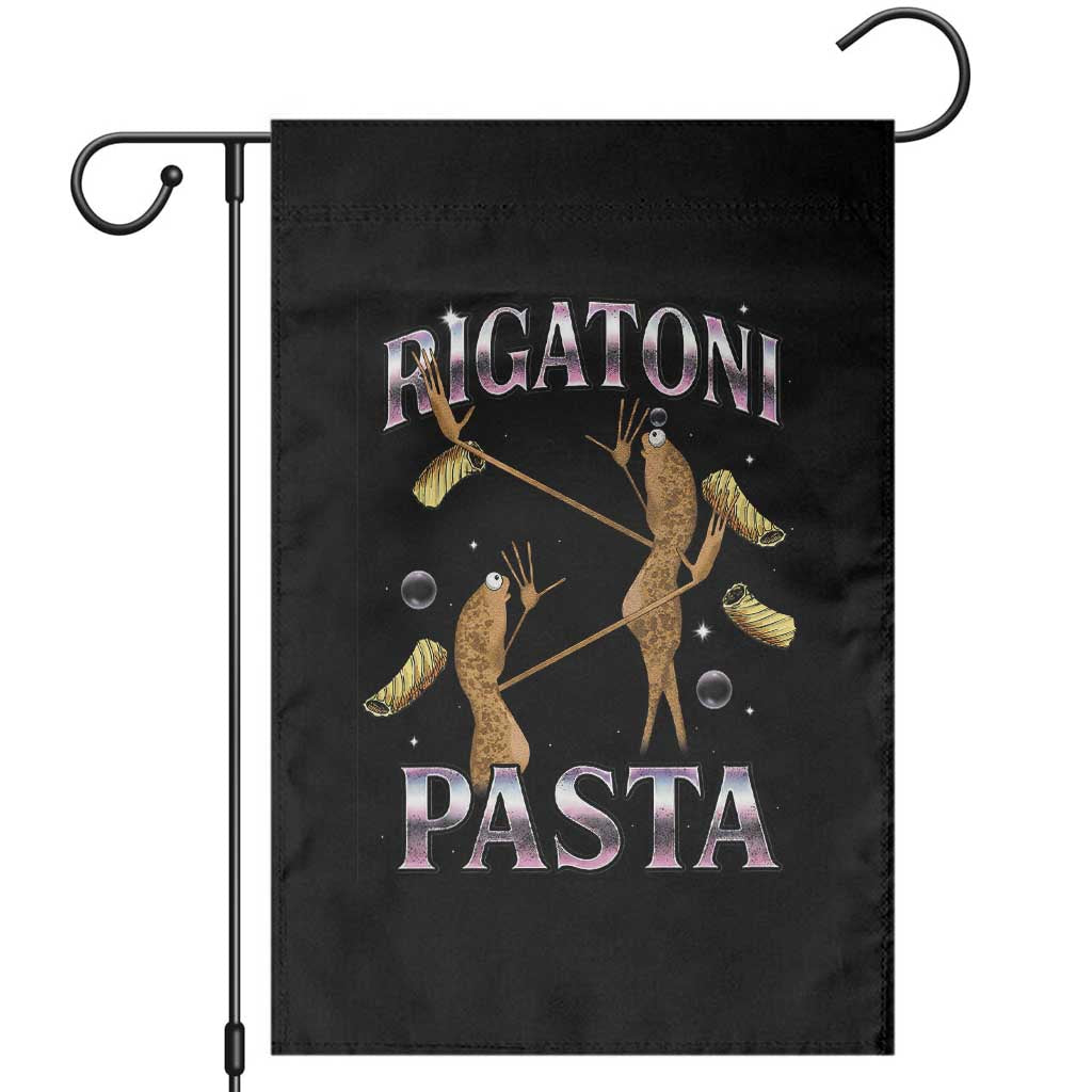 Rigatoni Pasta Lover Marcus The Worm Garden Flag Retro 90s Bootleg Weird Meme Internet Humor TS02 Black Print Your Wear