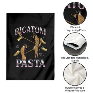 Rigatoni Pasta Lover Marcus The Worm Garden Flag Retro 90s Bootleg Weird Meme Internet Humor TS02 Print Your Wear