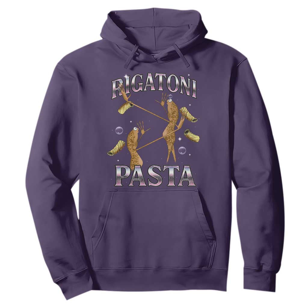 Rigatoni Pasta Lover Marcus The Worm Hoodie Retro 90s Bootleg Weird Meme Internet Humor TS02 Purple Print Your Wear