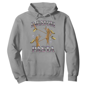 Rigatoni Pasta Lover Marcus The Worm Hoodie Retro 90s Bootleg Weird Meme Internet Humor TS02 Sport Gray Print Your Wear