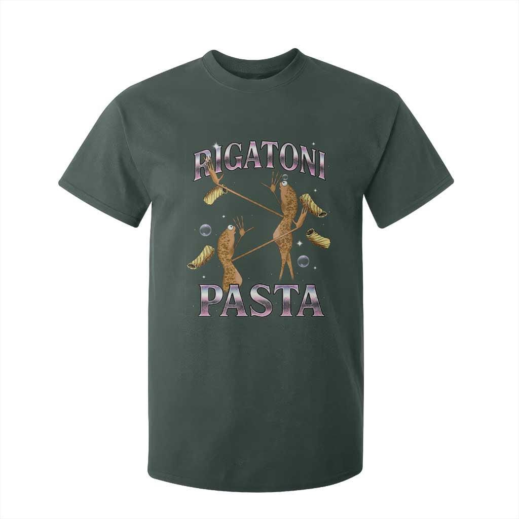 Rigatoni Pasta Lover Marcus The Worm T Shirt For Kid Retro 90s Bootleg Weird Meme Internet Humor TS02 Dark Forest Green Print Your Wear