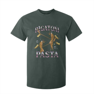 Rigatoni Pasta Lover Marcus The Worm T Shirt For Kid Retro 90s Bootleg Weird Meme Internet Humor TS02 Dark Forest Green Print Your Wear