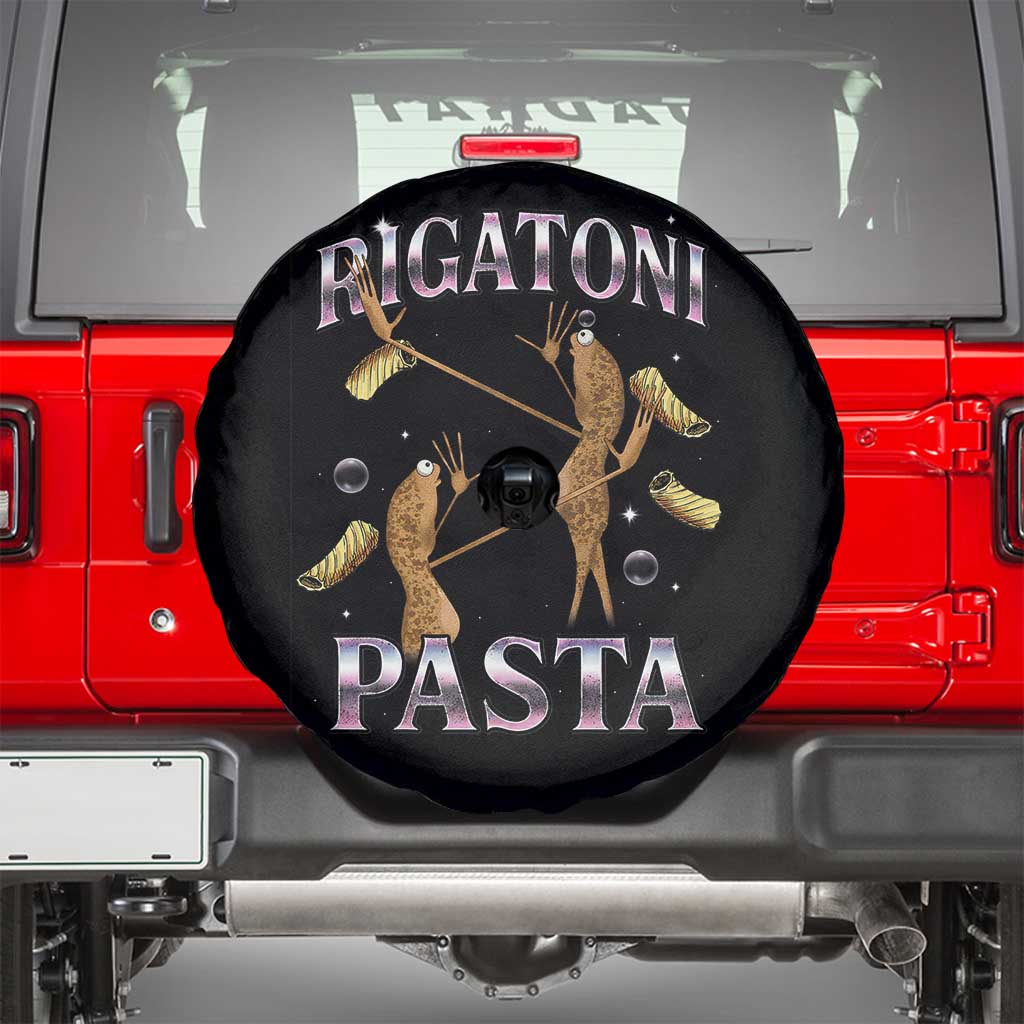 Rigatoni Pasta Lover Marcus The Worm Spare Tire Cover Retro 90s Bootleg Weird Meme Internet Humor TS02 Black Print Your Wear