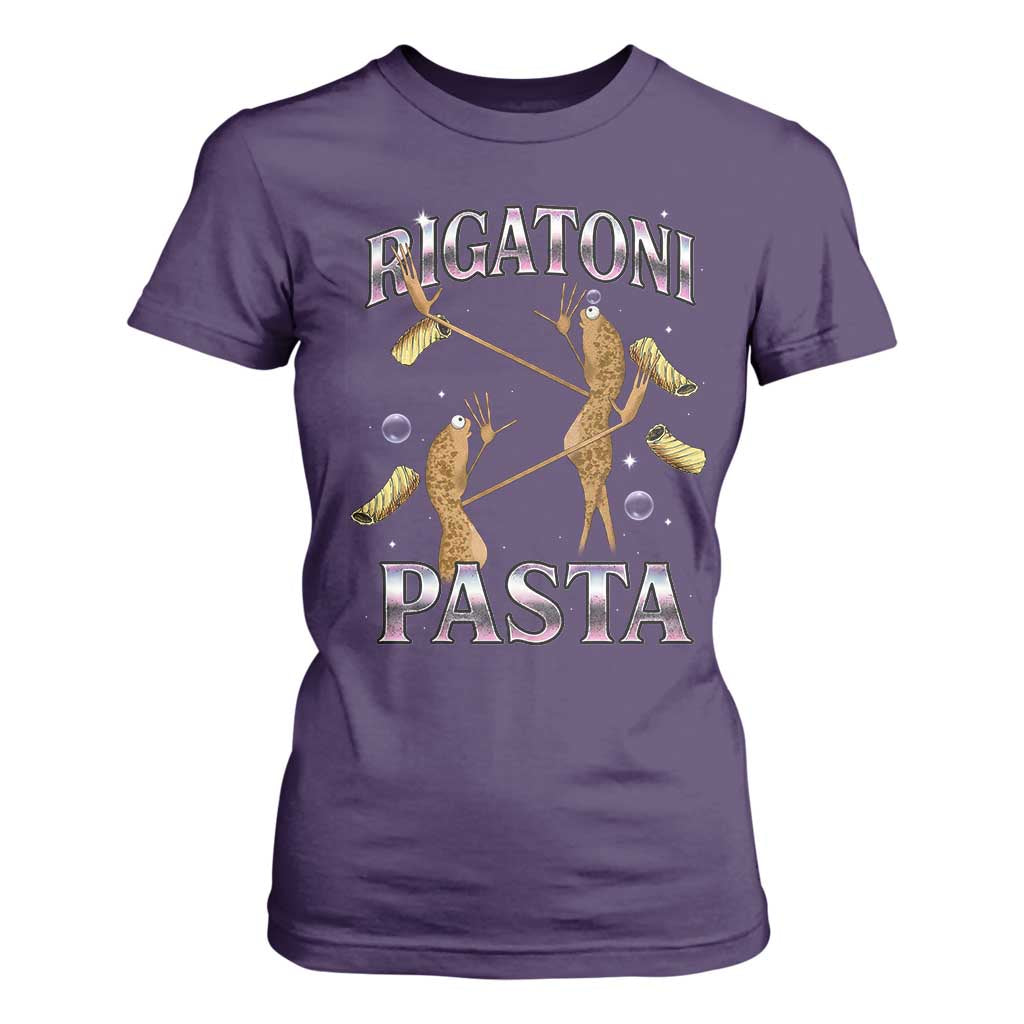 Rigatoni Pasta Lover Marcus The Worm T Shirt For Women Retro 90s Bootleg Weird Meme Internet Humor TS02 Purple Print Your Wear