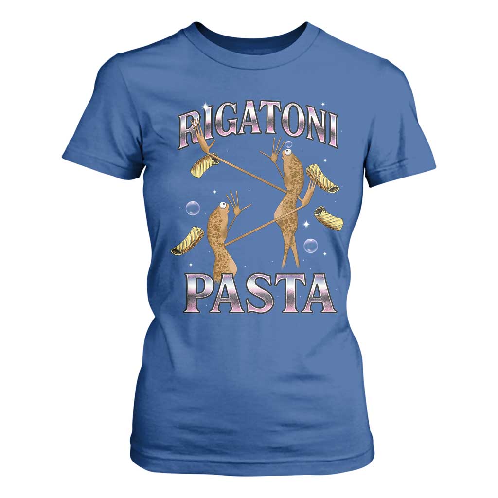 Rigatoni Pasta Lover Marcus The Worm T Shirt For Women Retro 90s Bootleg Weird Meme Internet Humor TS02 Royal Blue Print Your Wear