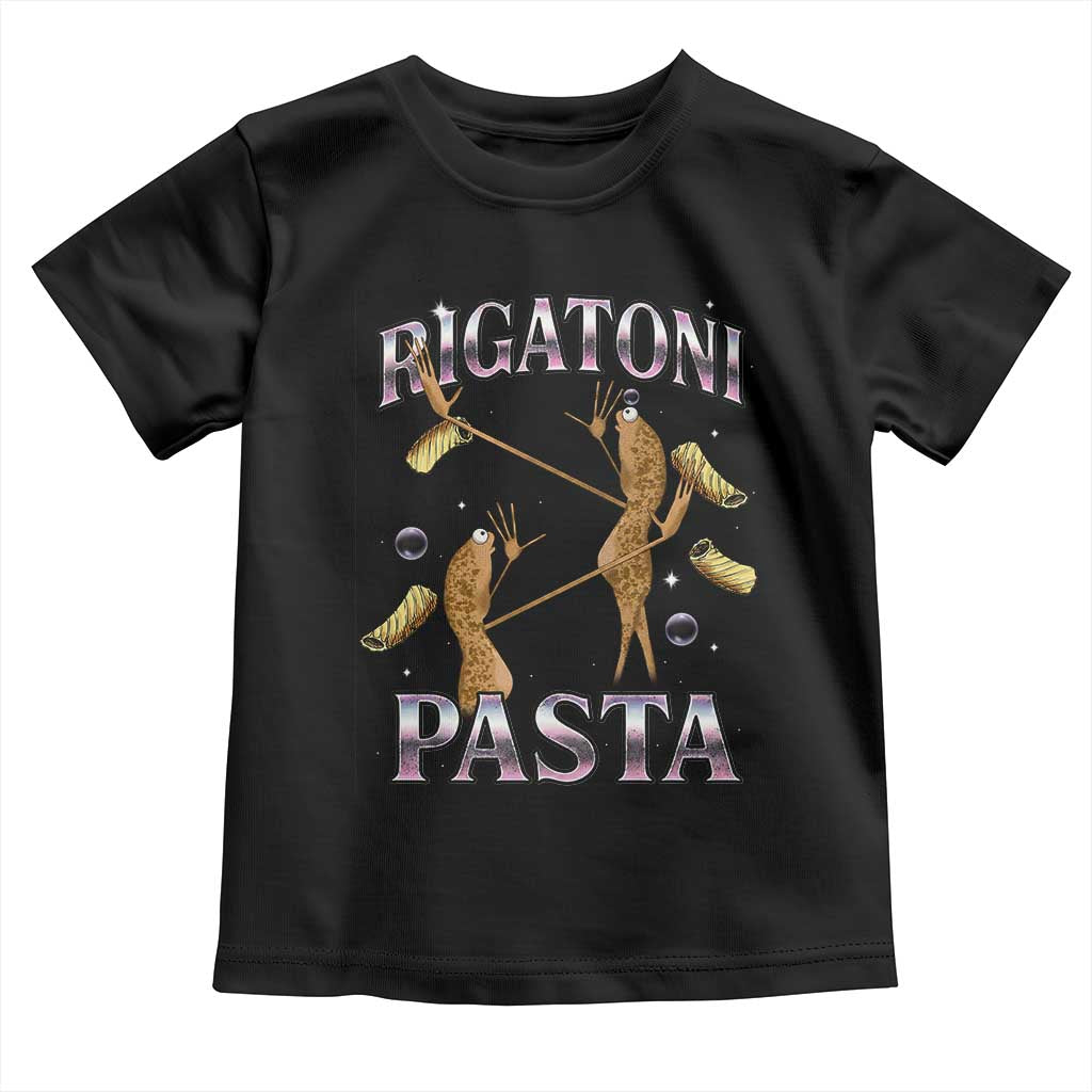 Rigatoni Pasta Lover Marcus The Worm Toddler T Shirt Retro 90s Bootleg Weird Meme Internet Humor TS02 Black Print Your Wear