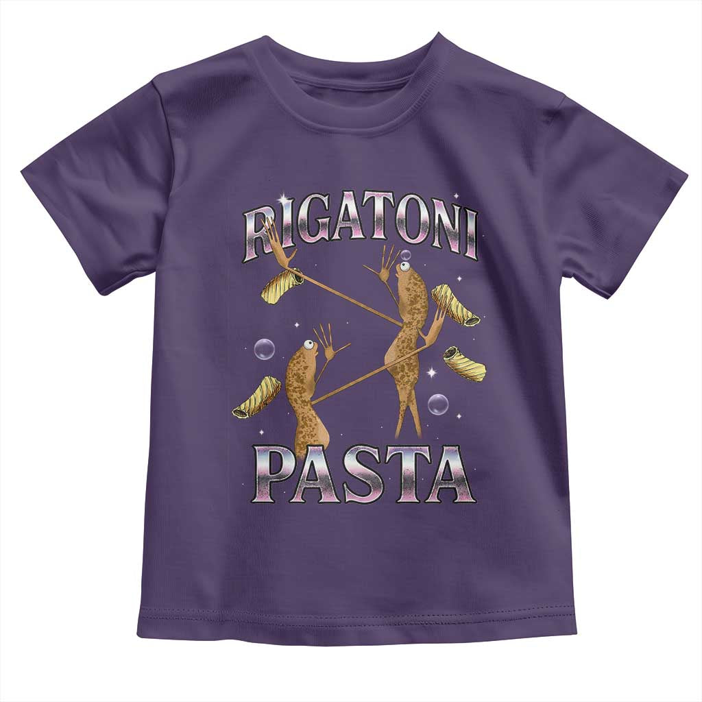 Rigatoni Pasta Lover Marcus The Worm Toddler T Shirt Retro 90s Bootleg Weird Meme Internet Humor TS02 Purple Print Your Wear