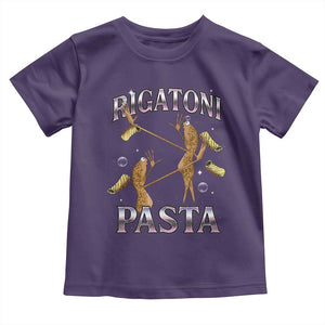 Rigatoni Pasta Lover Marcus The Worm Toddler T Shirt Retro 90s Bootleg Weird Meme Internet Humor TS02 Purple Print Your Wear
