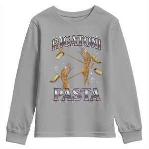 Rigatoni Pasta Lover Marcus The Worm Youth Sweatshirt Retro 90s Bootleg Weird Meme Internet Humor TS02 Sport Gray Print Your Wear