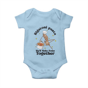 Rigatoni Pasta Chef Marcus The Worm Baby Onesie We'll Make Some Together Wholesome Weird Meme TS02 Light Blue Print Your Wear